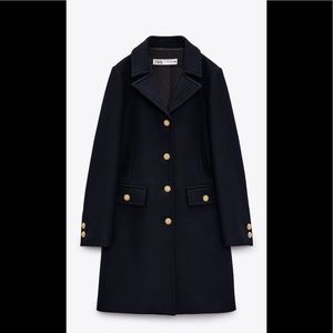 Zara fitted wool blend coat